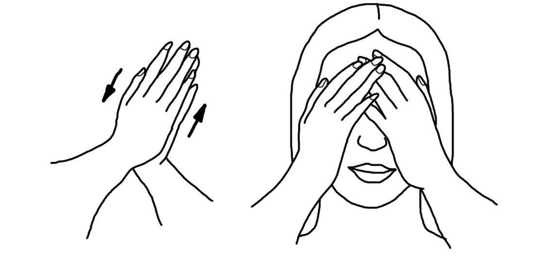 Palming is a popular exercise for relaxing the eye muscles.